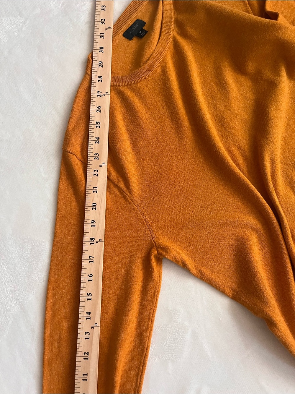 J. Crew Slouchy 100% Cotton Crewneck Pullover Sweater in Warm Heathered Ochre - Picture 10 of 10